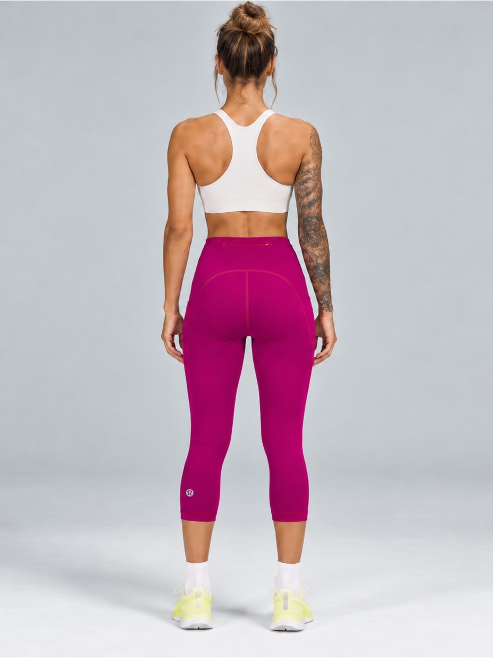 Lululemon Swift Speed High Rise Crop Leggings Magenta Pink 21” Size 4 Running - Picture 2 of 10